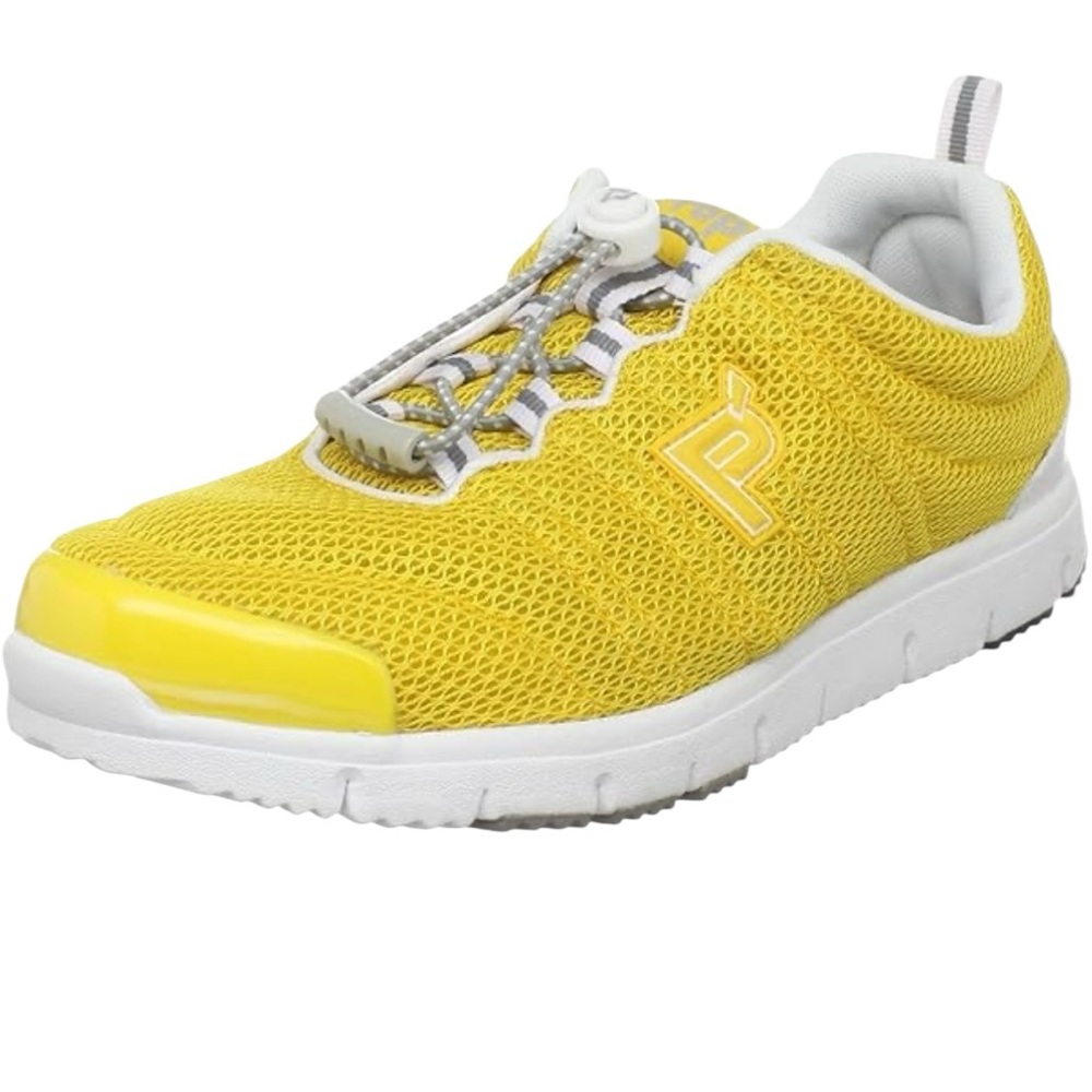 Propet Women’s Pastel Yellow Athletic Sneakers Walking Shoes Bungee String 8.5